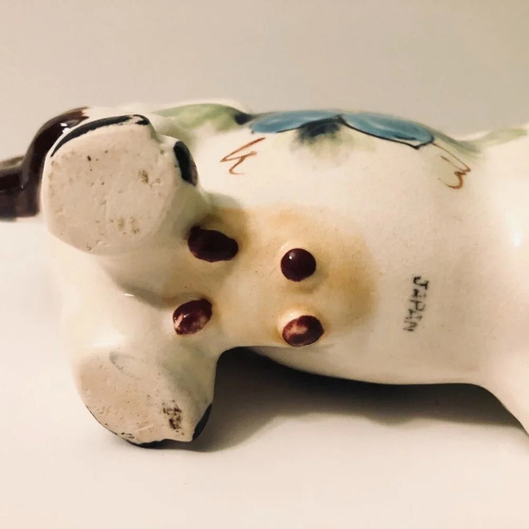 Vintage Ceramic Cow Creamer made  in Japan 5 Inch Tall Floral - Picture 11 of 14